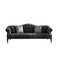custom modern luxury royal black velvet home furniture living room corner sofa set