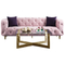 home furniture new model pink sectional luxury couch chesterfield sofa sets