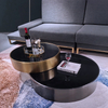 Fashion Luxury Design Metal Stainless Steel Base Mable Side Coffee Table with Drawer