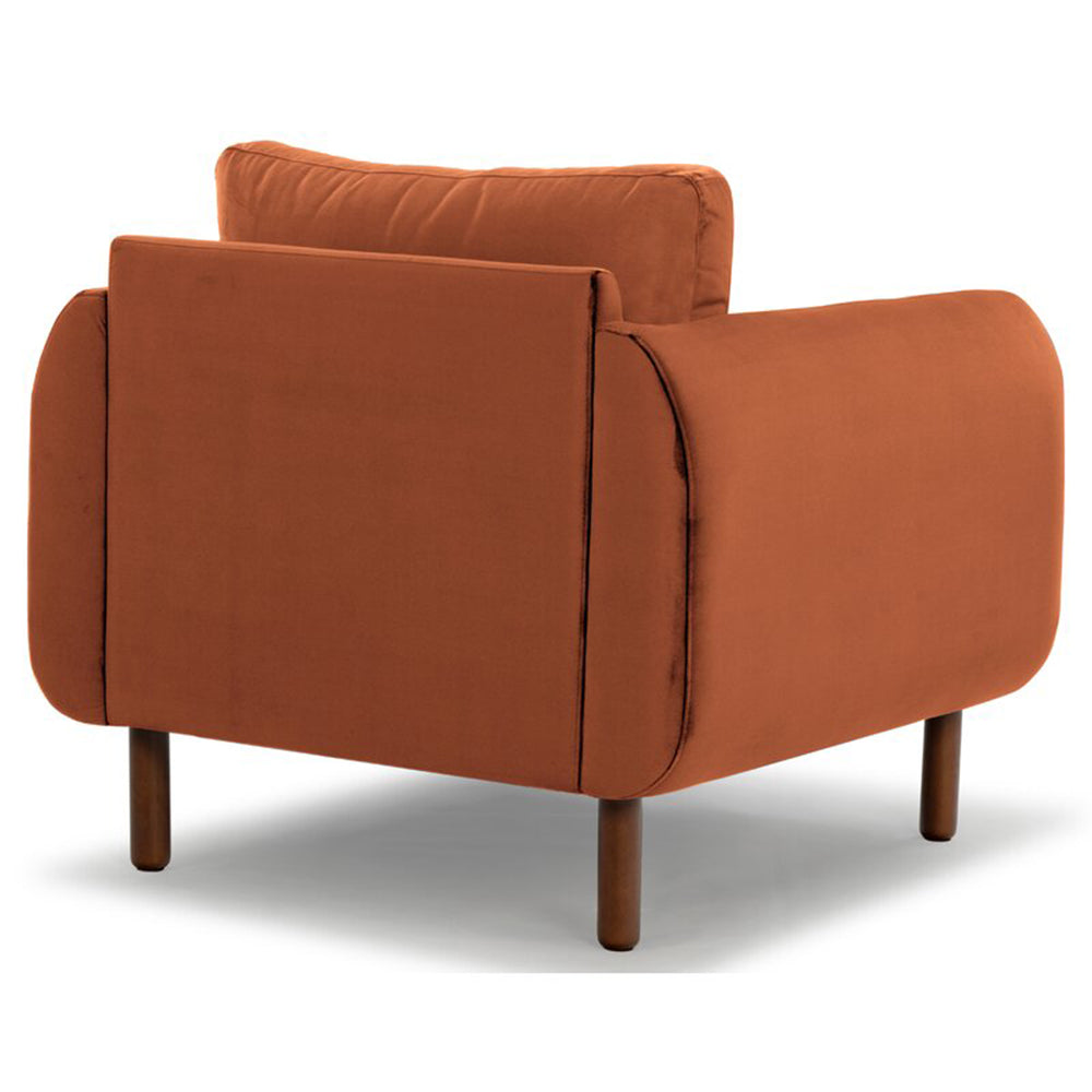 Leo Velvet Brown Armchair