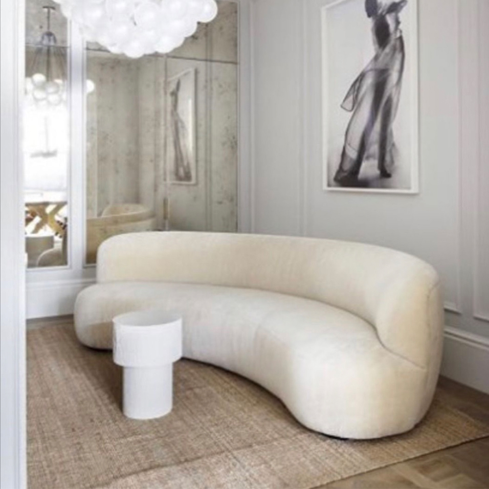 Modern Simple Design Wool Flannelette L-SHAPE Corner Sofa Bed Living Room Furniture Sleeper Sofa