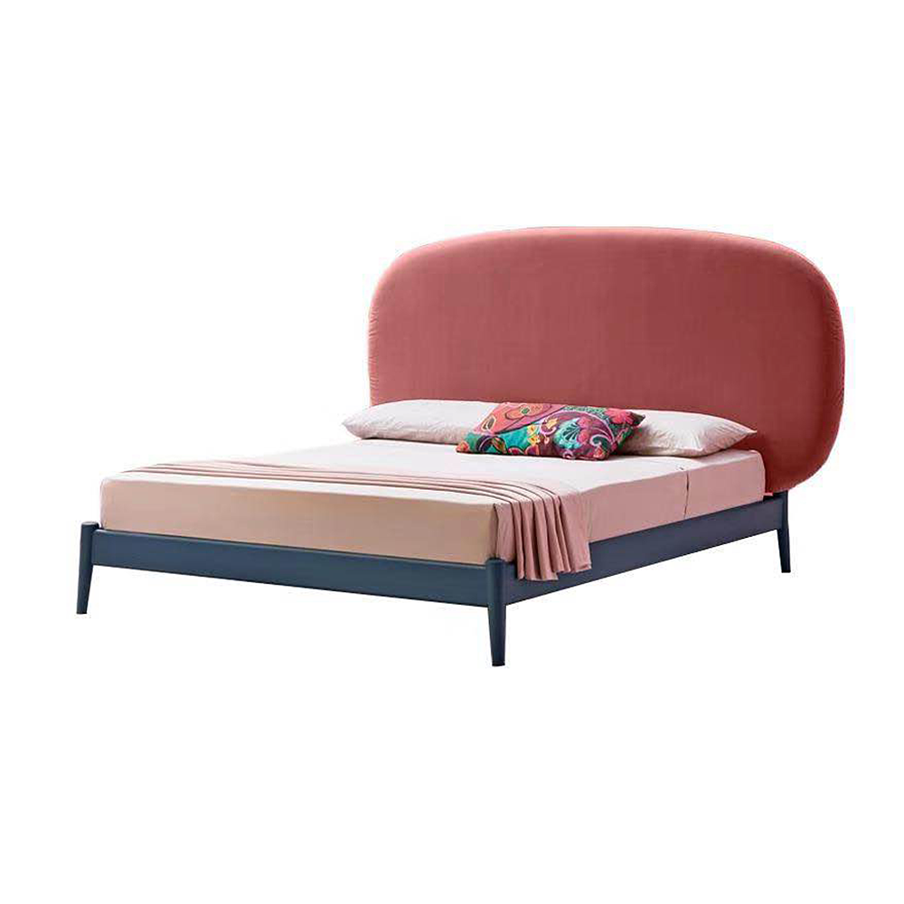 Dania Pink Flannelette Bed Frame King Size
