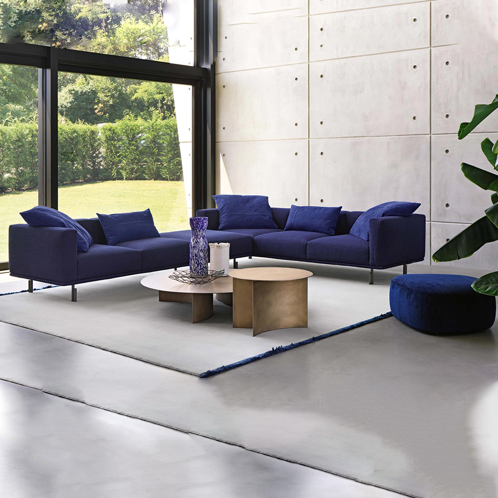 Most comfortable the Cloud's modular design royal blue relaxed sectional indoor sofa corner furniture