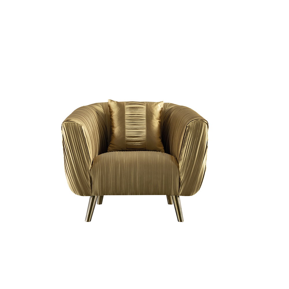 Custom Royal Gold Couch Living Room Furniture Floor Fabric 3 Seater Sofa Set Living Room Sofas