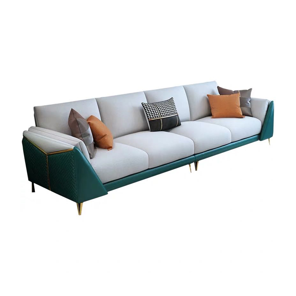 Custom Modern House Apartment Large Sectional Microfiber Leather Sofa Set Furniture Living Room