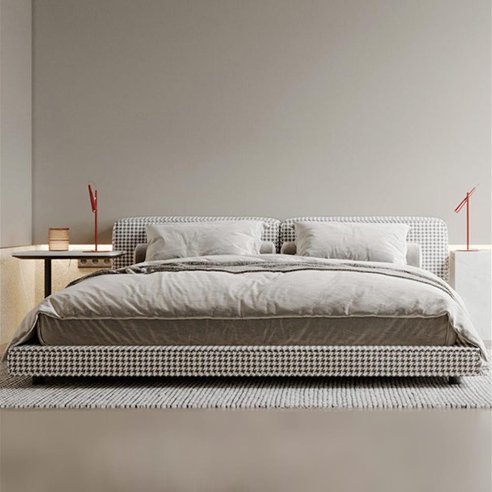 Axel Fabric Modern Simple Bed Frame King Size