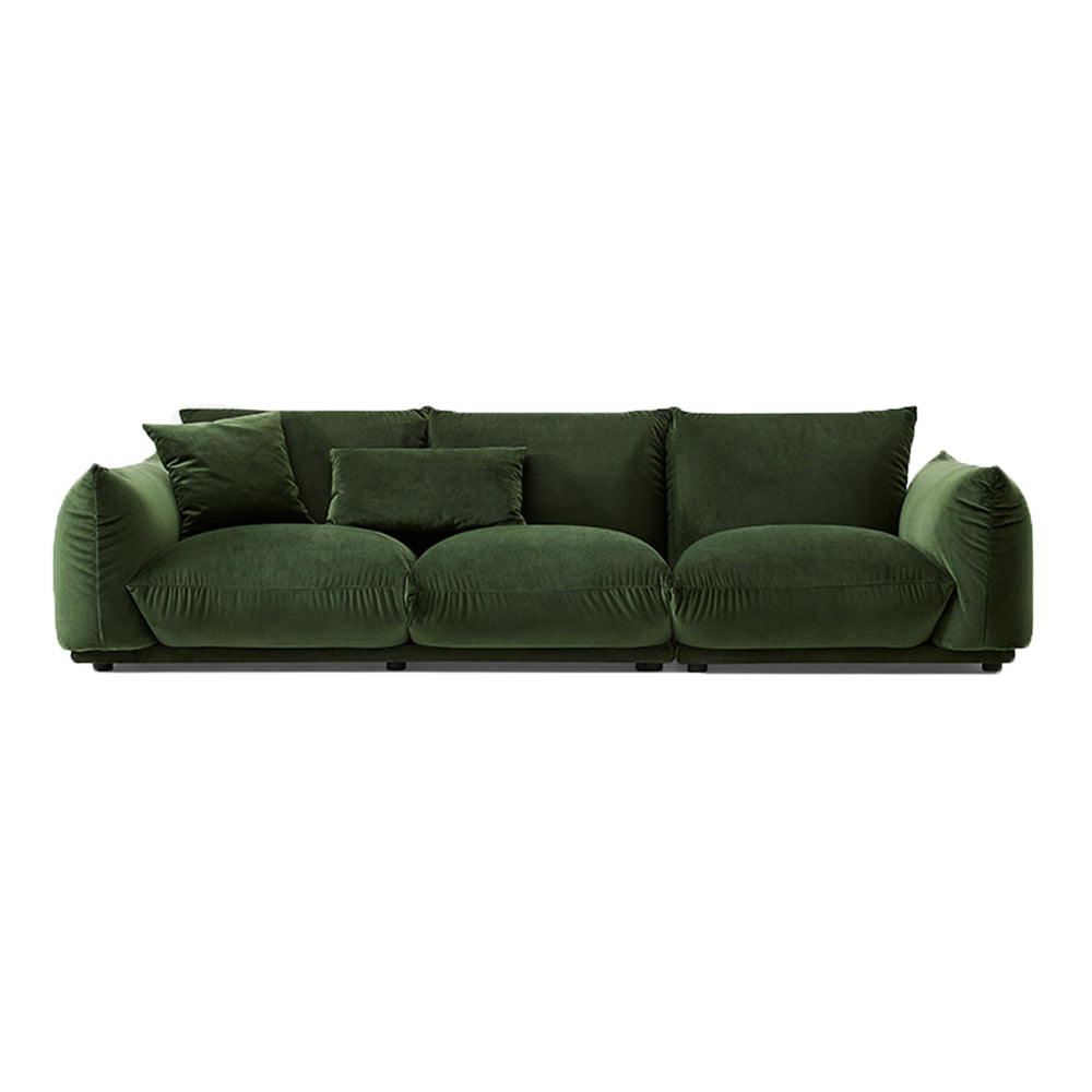 Fillmore Velvet 3 Seater Sofa Thick-back Arm Sofa in Multi-color