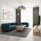 The most popular green velvet large house living room apartment sectional chesterfield single sofa set