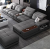 Microfiber Leather U-shape Living Room Sofa Multi-functional Sofa Upholstered Sofa Set