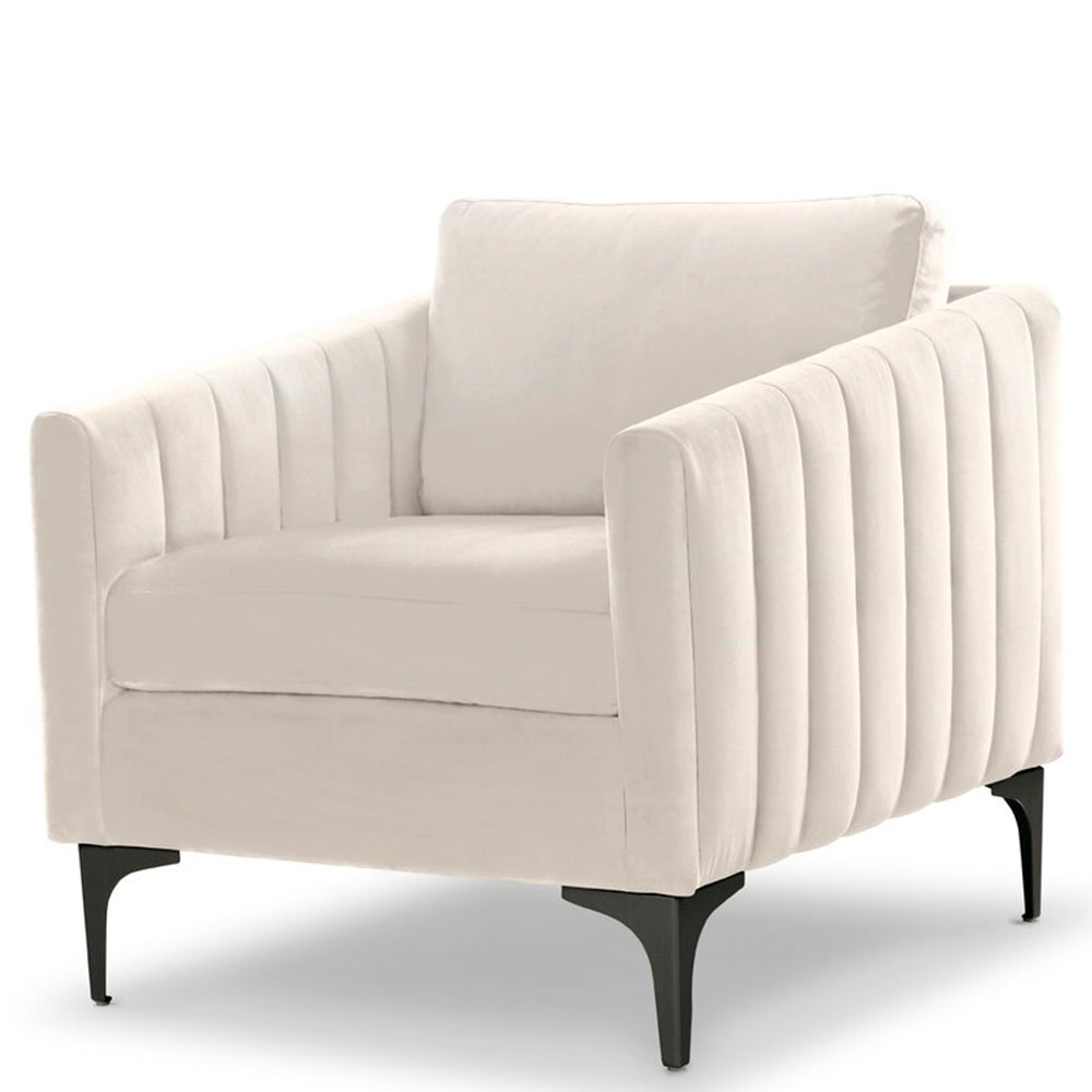 Legend Velvet White Armchair