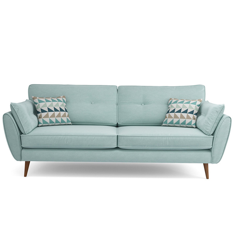 custom modern style floor lounge furniture linen sectional sofa 2 seater for living room