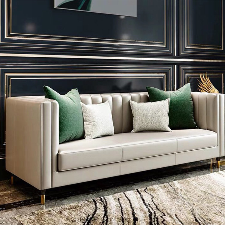 custom modern living sitting room 3 piece white topgrain leather loveseat sectional corner sofa set