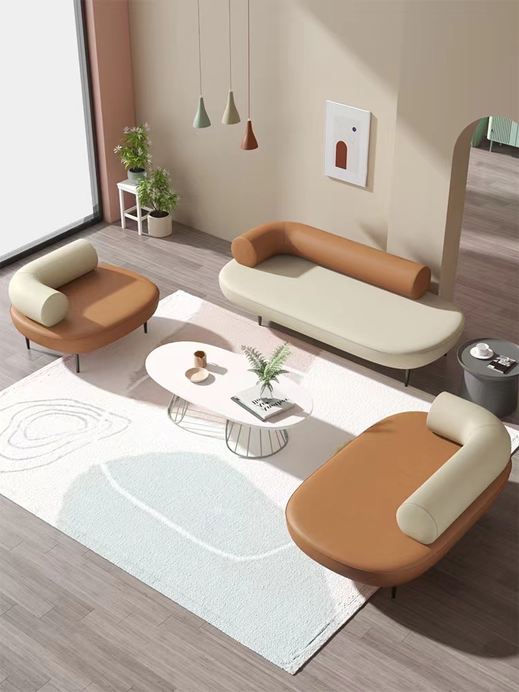 Ian Technical Fabric Mixed Color Arm Sofa Upholstery Sofa