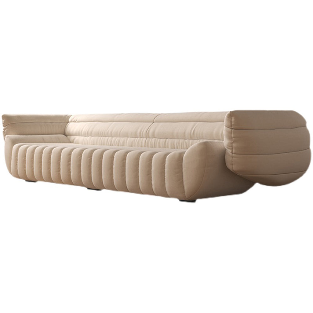 Leis 4-Seater Banana Sofa Fabric Special Design Beige Sofa