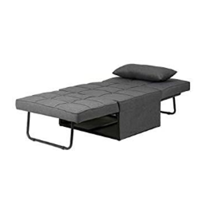Customized less price home furniture convertible all folding lightweight sofa metal beds lazy