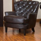 custom modern Sir William series furniture durable leather sofa 1 seater sofa chair