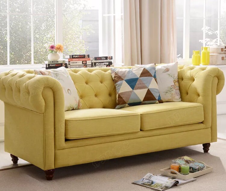 European Style Furniture Luxury Fabric Living Room Sofa Settee for Relax