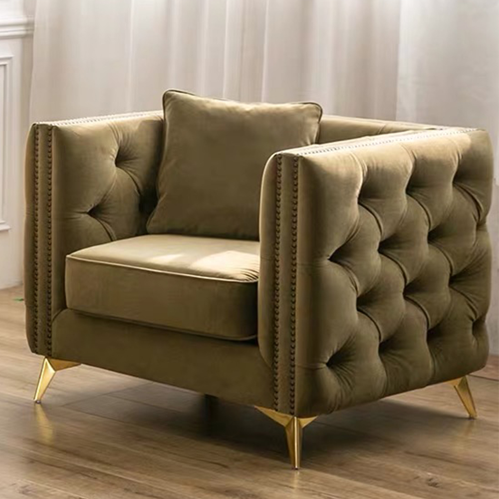 Modern Italian Style Office Furniture Multi Functional Pink Gold Velvet Sofa Set 2 3 Seater for Living Room