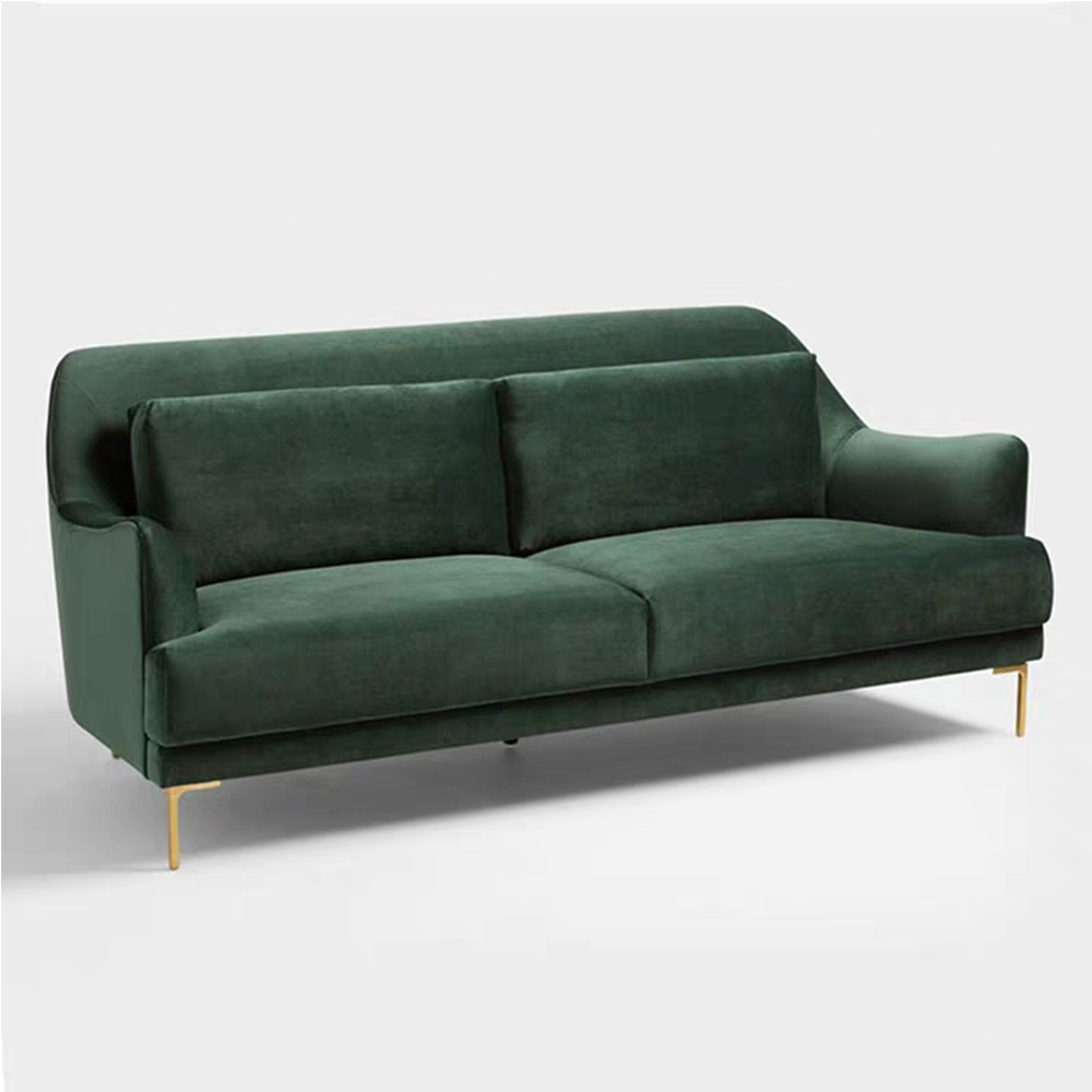 European style 1/2/3 seater classic vintage green tufted sectional velvet sofa set for home living room