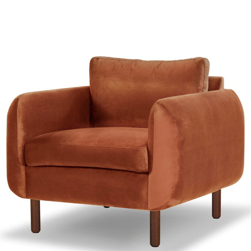 Leo Velvet Brown Armchair
