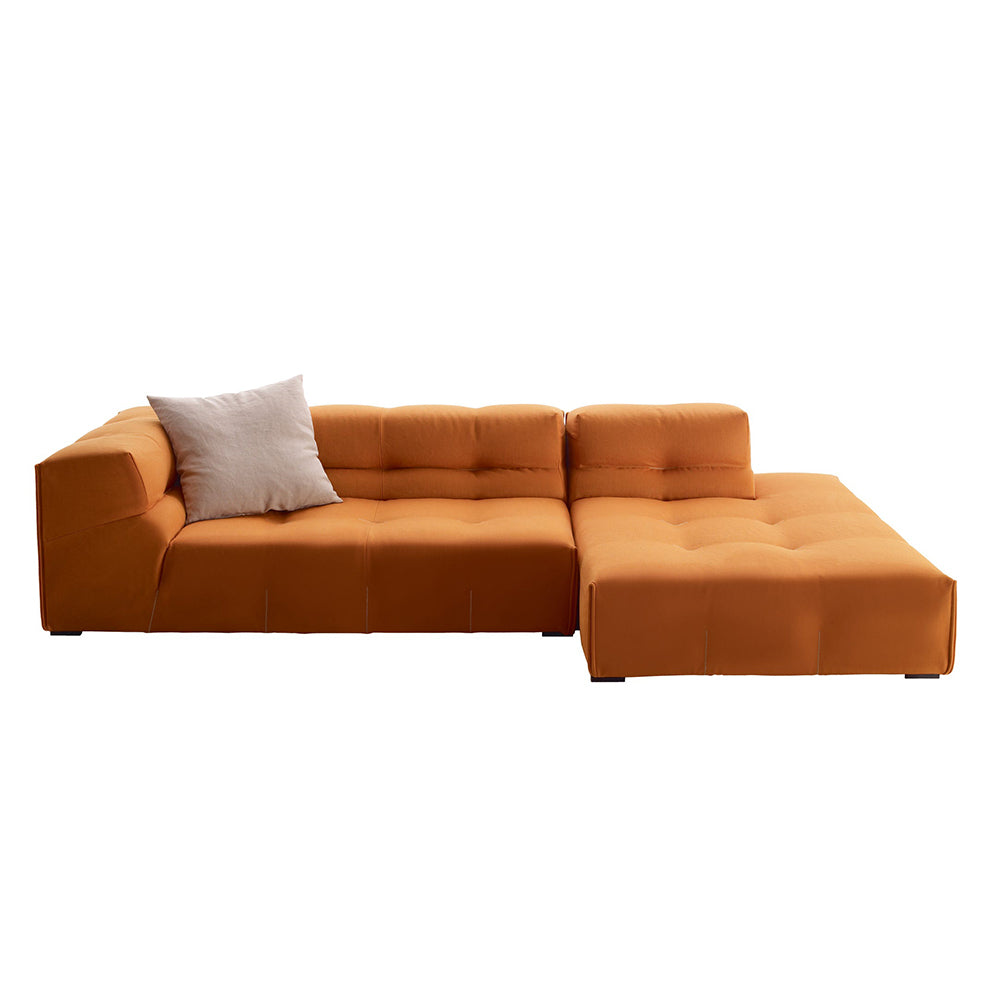Tufty L-Shaped Flannelette Sofa Upholstery Couch 2-Pieces Sofa
