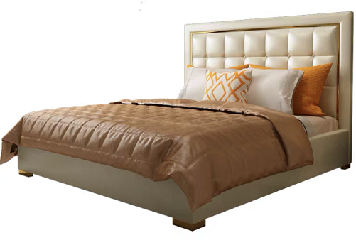 Modern king full single designer luxury queen upholstered leather bed leather luxury bed king size modern bed