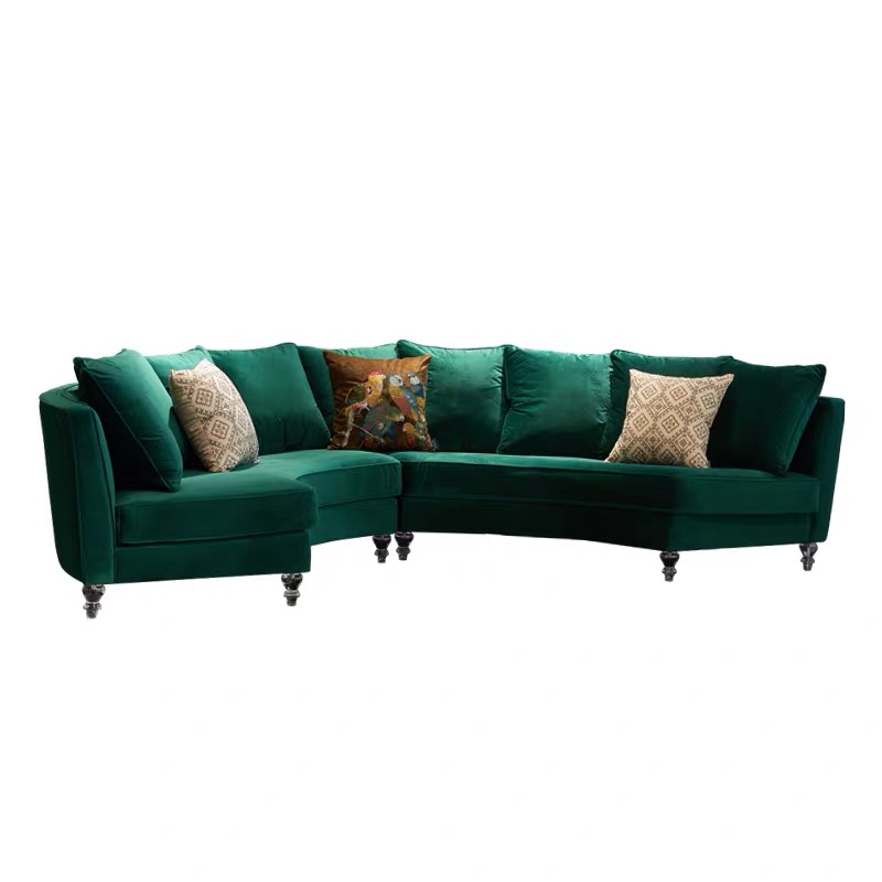 Fashion Design Modern Green Wooden Foam Living Room Single Sofa Chair