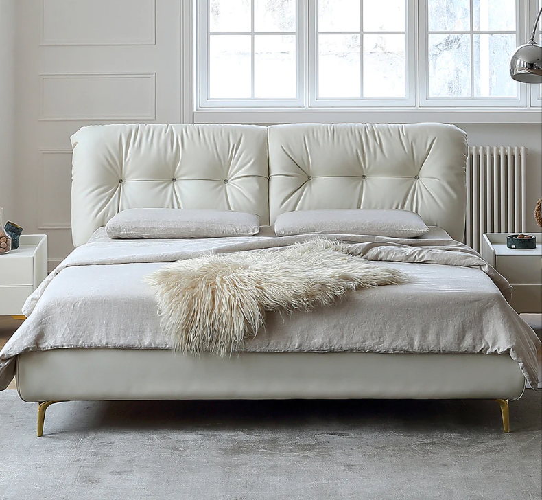 Noral White Technical Fabric Bed Frame King Size
