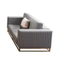 custom modern reception office room furniture luxury chesterfield velvet corner 3 seater sofa rosa