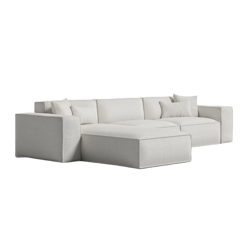 Modern Style Sofa Set Furniture Beige Color Wooden Leg Tufted Sofas Living Room Furniture Sofa Set
