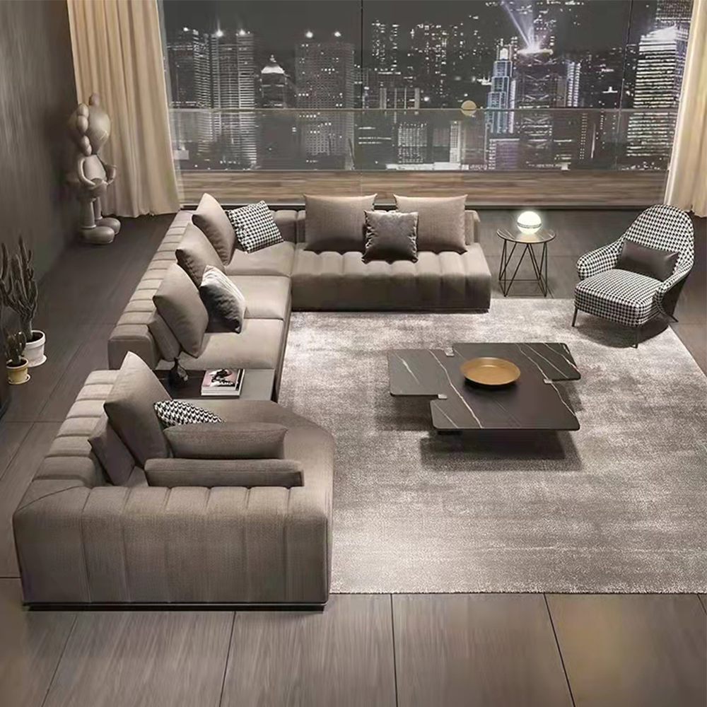 Durable Soft Couch Living Room Furniture Hot Sale European Design Fabric Modern Sofa Set
